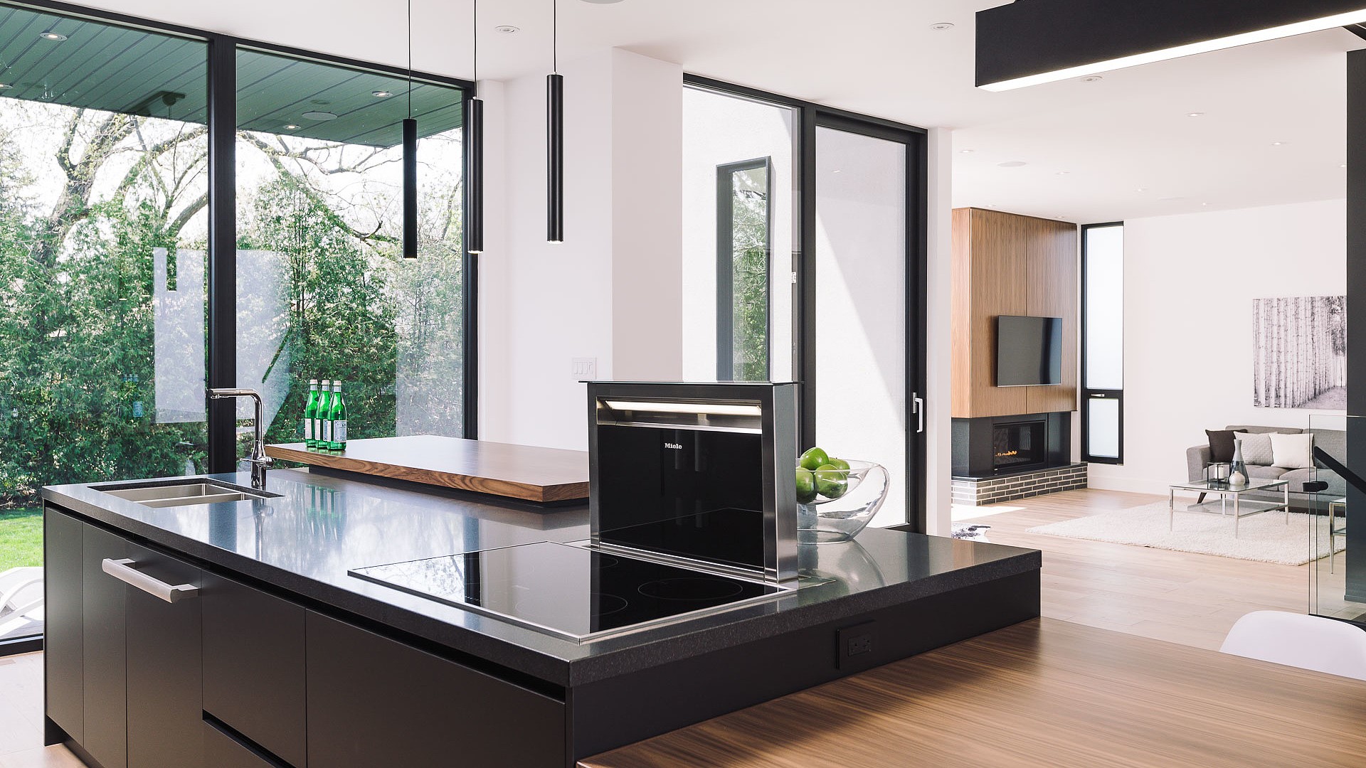 Modern residential kitchen design with luxury granite countertop upgrade Mississauga